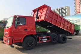 下压4X2 上打6X4 这款230马力的三环昊龙6X2提升桥自卸车真香