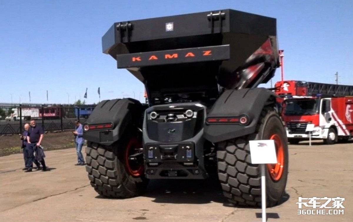 没驾驶室的矿场巨无霸 KAMAZ展示50吨级无人自卸车！