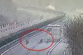 4个熊孩子 在高速上追逐打闹 险遭碾压