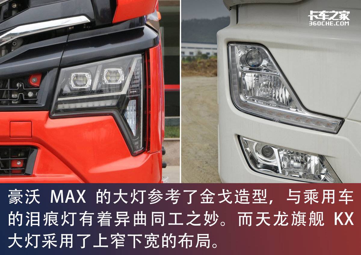 马力超过450匹 都是自动档 天龙旗舰KXvs豪沃MAX谁是8X4载货车的牌面