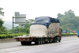广州高速调研：17米5大板车不常见，但违规率接近90%！