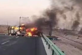 8死3伤！甘肃武威一面包车与皮卡车相撞起火