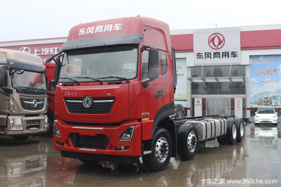 465马力的8x4载货车 搭载长9.6米货厢  报价37.6万的东风天龙KL速报