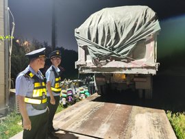 猛踩油门躲避执法人员?一超限超载货车无视检查遭追捕 司机被拘10日