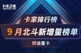 9月燃油重卡北斗新增量排行出炉  前十都有谁？