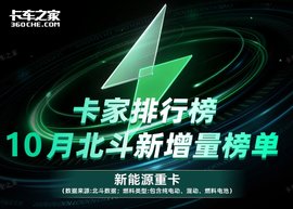 10月新能源重卡北斗新增量排行前十出炉 看看有何变化？