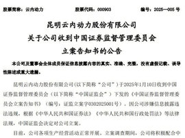 连亏三年被立案 云内动力15万股东可索赔