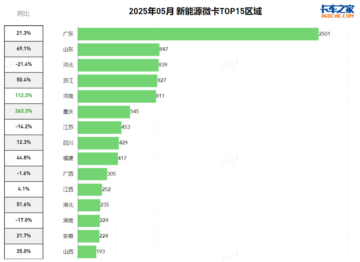 2025年5月新能源微卡保险数解析