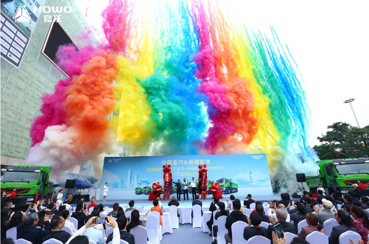 1000台!中国重汽助力福州城建升级!图片