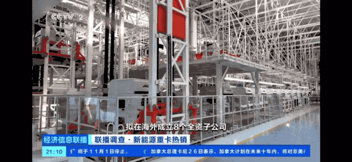 央视财经关注一汽解放新能源、出口亮眼成绩IMG_260