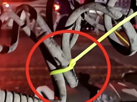 男子为泄愤捆绑货车刹车管 货车司机发生追尾事故!