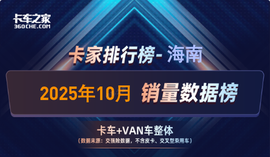 2025年10月海南 货车销量榜:远程夺冠,重汽环比暴增119.6%