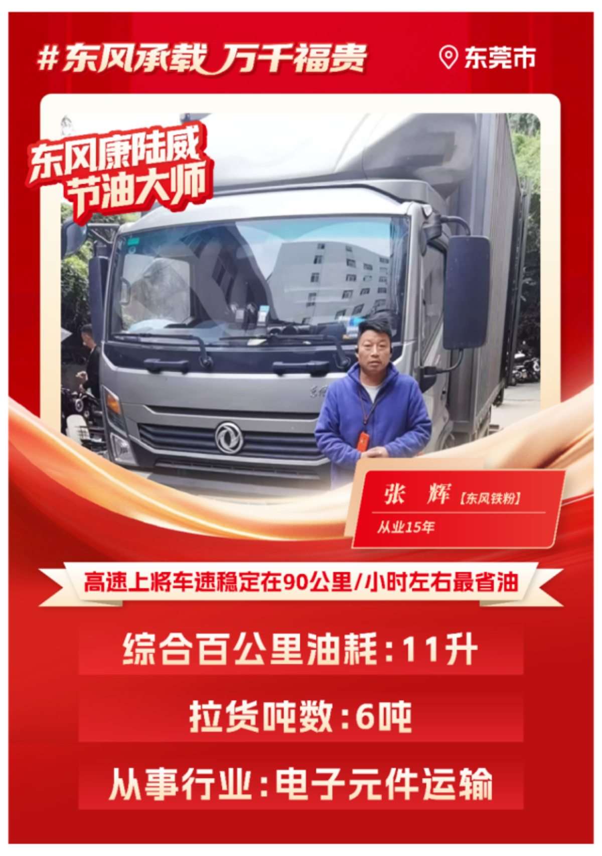 东风多利卡康陆威节油大师系列故事(五) 银好搭档：张辉的