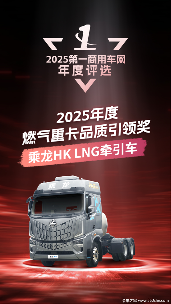 实至名归！乘龙HK LNG牵引车问鼎