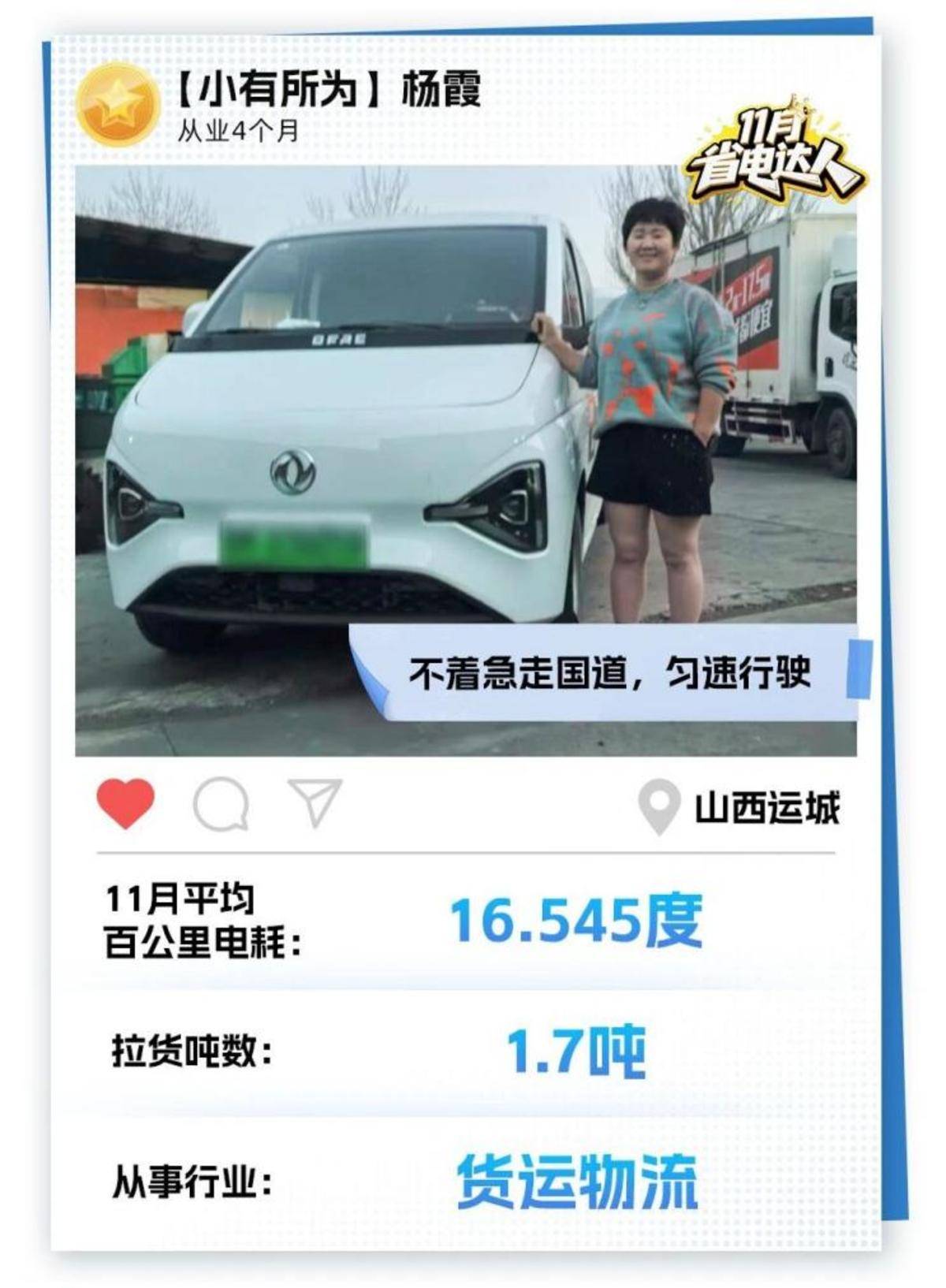 东风睿立达省电达人故事系列 |小有可为：让生活更值得拥有adbcfa4096f66ba442f5e4f0478d9197