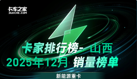 山西12月新能源重卡销量榜：陕汽1477辆夺冠 占比超3成