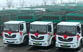 挺进太行山腹地！百台徐工新能源子母车重磅交付