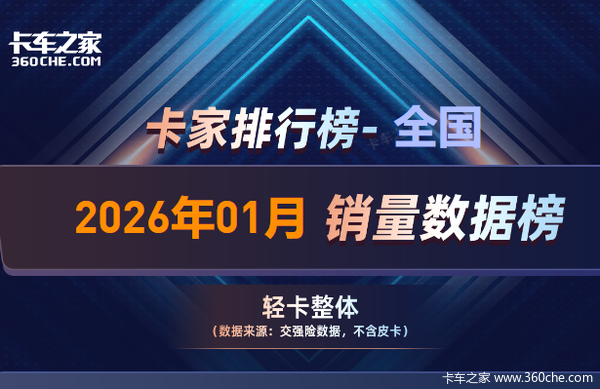 福田10633辆登顶！2026年1月轻卡销量榜深度解析