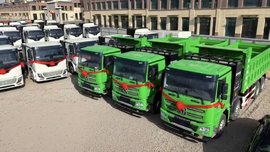 交付!200台徐工纯电动牵引车助戈壁“绿色转身”