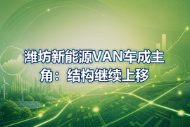 潍坊新能源VAN车成主角:结构继续上移