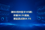漳州4月中重卡145辆:欧曼30.3%居首,新能源占到64.1%