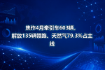 焦作4月牵引车603辆,解放135辆领跑、天然气79.3%占主线