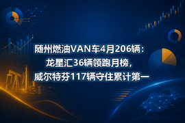 随州燃油VAN车4月206辆：龙星汇36辆领跑月榜，威尔特芬117辆守住累计第一