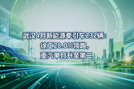 武汉4月新能源牵引车232辆:徐工28.0%领跑,重汽单月升至第二