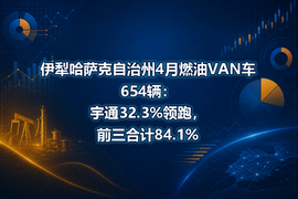 伊犁哈萨克自治州4月燃油VAN车654辆:宇通32.3%领跑,前三合计84.1%