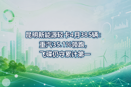 昆明新能源轻卡4月385辆:重汽35.1%领跑,飞碟仍守累计第一