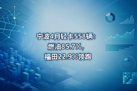 宁波4月轻卡558辆：燃油85.7%，福田22.9%领跑