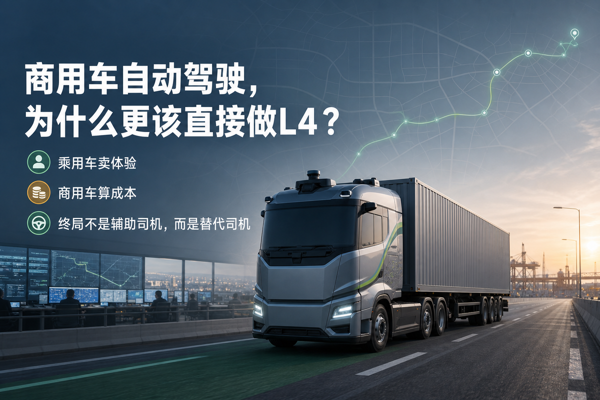 商用车为什么要直接做 L4? 商用车为什么要直接做 L4?