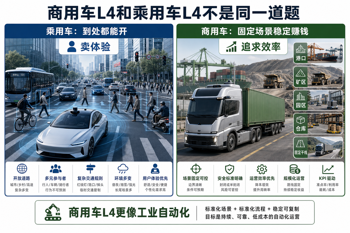 商用车为什么要直接做 L4? 商用车为什么要直接做 L4?