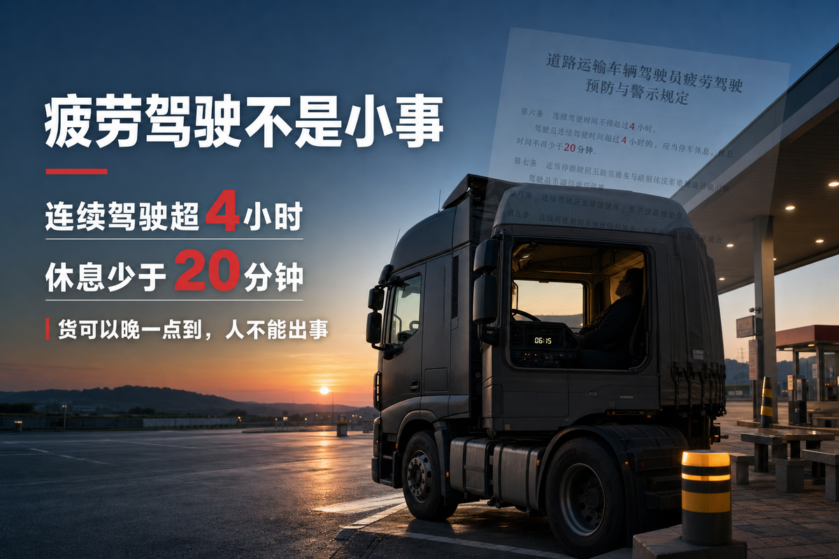 6月新规提到疲劳驾驶,货车司机要注意什么?