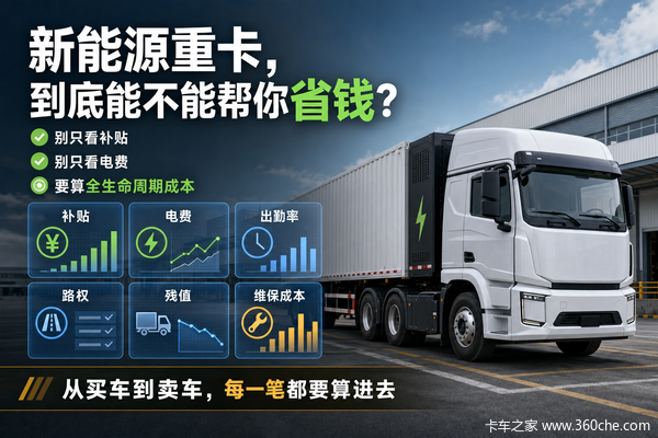 补贴、路费、油电差价一起算，今年换新能源重卡划算吗？