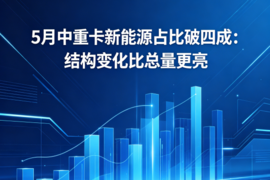 5月中重卡新能源占比破四成:结构变化比总量更亮