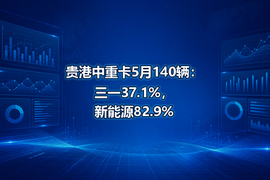 贵港中重卡5月140辆:三一37.1%,新能源82.9%