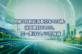 邯郸5月新能源牵引车423辆:徐工单月27.2%,三一累计21.6%仍居首
