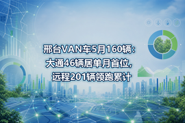 邢台VAN车5月160辆:大通46辆居单月首位,远程201辆领跑累计