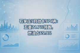 石家庄5月微卡974辆:五菱21.7%领跑,燃油占65.9%
