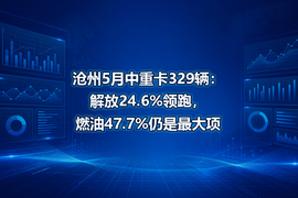 沧州5月中重卡329辆:解放24.6%领跑,燃油47.7%仍是最大项