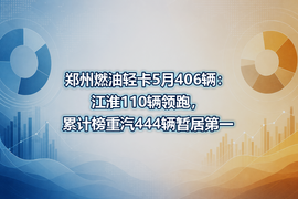 郑州燃油轻卡5月406辆:江淮110辆领跑,累计榜重汽444辆暂居第一