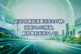 武汉5月新能源牵引车237辆:徐工30.0%居首,解放单月升至21.1%