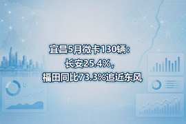 宜昌5月微卡130辆：长安25.4%，福田同比73.3%追近东风
