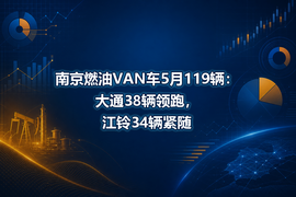 南京燃油VAN车5月119辆:大通38辆领跑,江铃34辆紧随