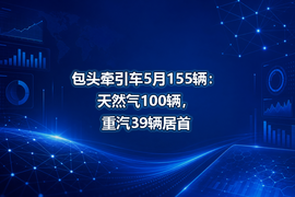 包头牵引车5月155辆：天然气100辆，重汽39辆居首