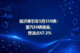 临沂牵引车5月318辆:重汽80辆居首,燃油占47.2%