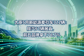 太原5月新能源牵引车322辆：陕汽61辆居首，前五品牌拿下76.7%
