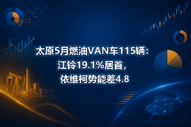 太原5月燃油VAN车115辆：江铃19.1%居首，依维柯势能差4.8