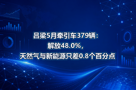 吕梁5月牵引车379辆:解放48.0%,天然气与新能源只差0.8个百分点